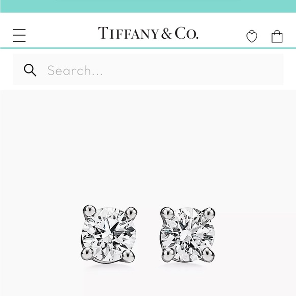 Tiffany & Co Solitaire Diamond Stud Earrings - Picture 11 of 14
